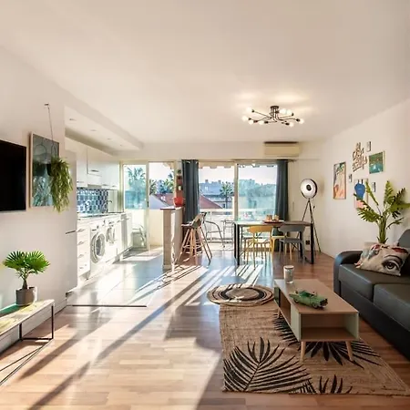 A10 - 1 Bdr Heart Of Juan Les Pins 5 Min Sea - Ac & Balconies Apartment Antibes Exterior photo